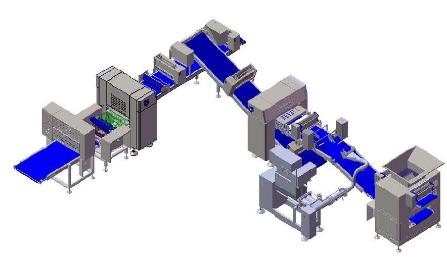 Lamine Hamur Bloğu Üretmek için Kullanılan Endüstriyel Puf Böreği Hamur Makinesi